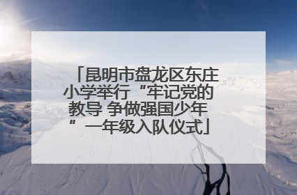 昆明市盘龙区东庄小学举行“牢记党的教导 争做强国少年”一年级入队仪式