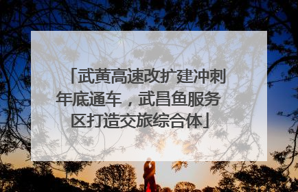 武黄高速改扩建冲刺年底通车，武昌鱼服务区打造交旅综合体