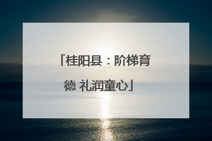 桂阳县：阶梯育德 礼润童心