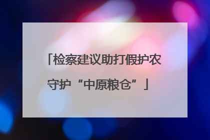 检察建议助打假护农守护“中原粮仓”