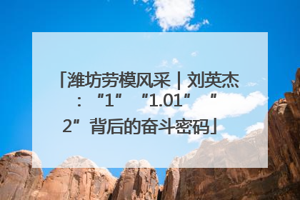 潍坊劳模风采｜刘英杰：“1”“1.01”“2”背后的奋斗密码