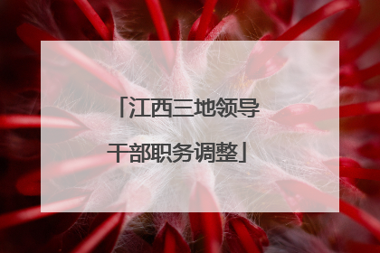 江西三地领导干部职务调整