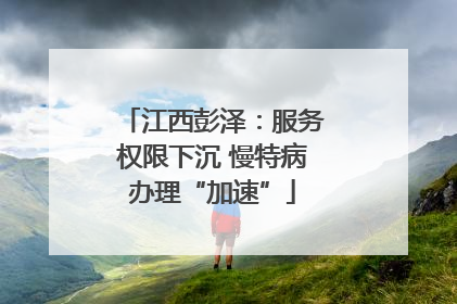 江西彭泽：服务权限下沉 慢特病办理“加速”