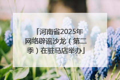 河南省2025年网络辟谣沙龙（第二季）在驻马店举办