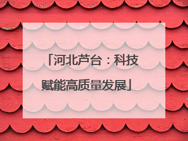 河北芦台：科技赋能高质量发展