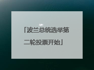 波兰总统选举第二轮投票开始