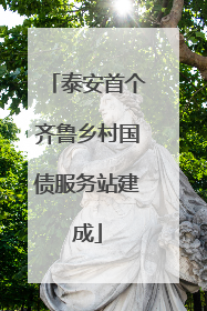 泰安首个齐鲁乡村国债服务站建成