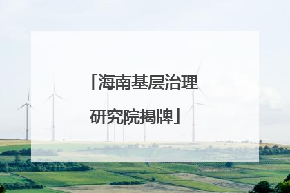 海南基层治理研究院揭牌