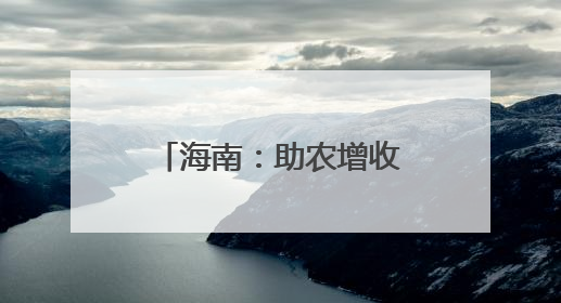 海南：助农增收 “黄金叶”