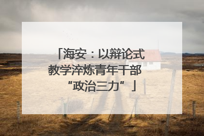 海安：以辩论式教学淬炼青年干部“政治三力”