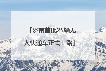济南首批25辆无人快递车正式上路