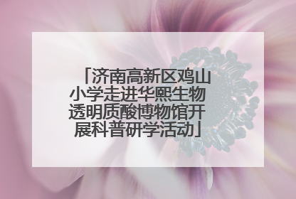 济南高新区鸡山小学走进华熙生物透明质酸博物馆开展科普研学活动