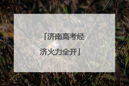 济南高考经济火力全开