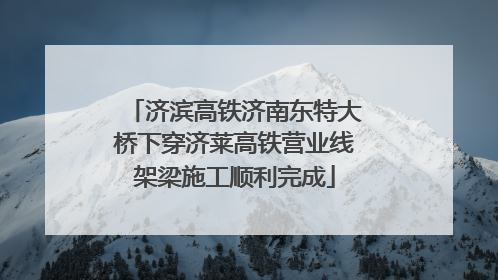 济滨高铁济南东特大桥下穿济莱高铁营业线架梁施工顺利完成