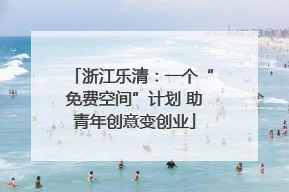 浙江乐清：一个“免费空间”计划 助青年创意变创业