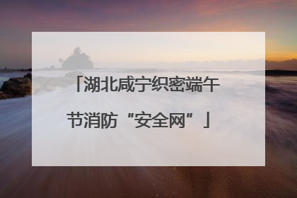 湖北咸宁织密端午节消防“安全网”