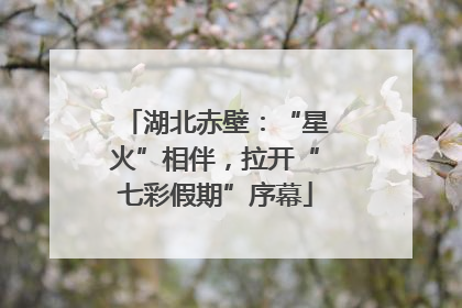 湖北赤壁：“星火”相伴，拉开“七彩假期”序幕