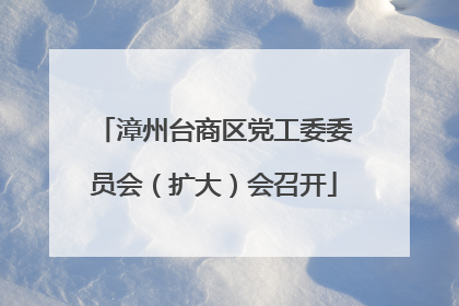 漳州台商区党工委委员会（扩大）会召开