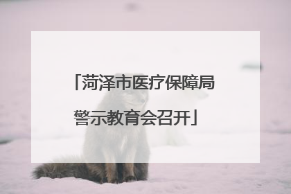 菏泽市医疗保障局警示教育会召开