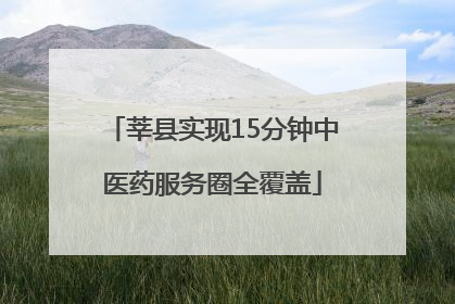 莘县实现15分钟中医药服务圈全覆盖