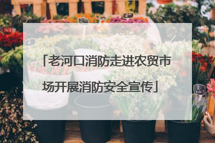 老河口消防走进农贸市场开展消防安全宣传