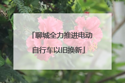 聊城全力推进电动自行车以旧换新