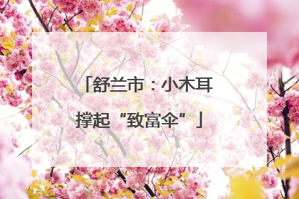 舒兰市：小木耳撑起“致富伞”