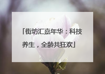 街坊汇嘉年华：科技养生，全龄共狂欢