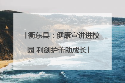 衡东县：健康宣讲进校园 利剑护蕾助成长