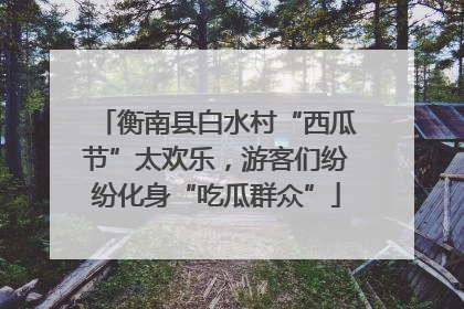 衡南县白水村“西瓜节”太欢乐，游客们纷纷化身“吃瓜群众”