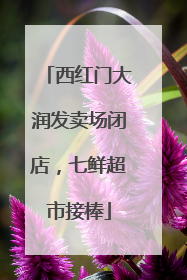 西红门大润发卖场闭店，七鲜超市接棒