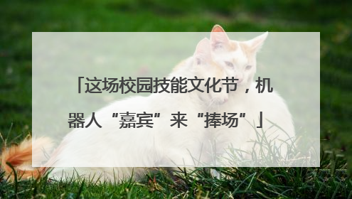 这场校园技能文化节，机器人“嘉宾”来“捧场”