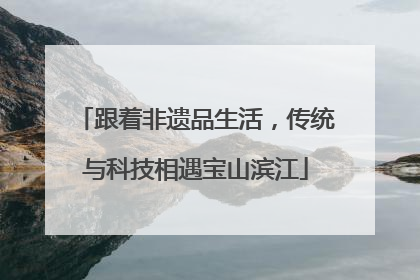 跟着非遗品生活，传统与科技相遇宝山滨江