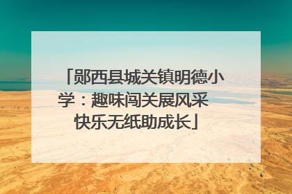 郧西县城关镇明德小学：趣味闯关展风采 快乐无纸助成长