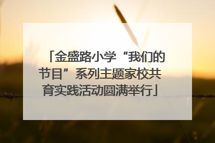 金盛路小学“我们的节目”系列主题家校共育实践活动圆满举行