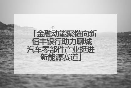 金融动能聚链向新 恒丰银行助力聊城汽车零部件产业挺进新能源赛道