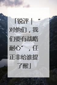 锐评｜“对他们，我们要有战略耐心”，任正非给谁提了醒