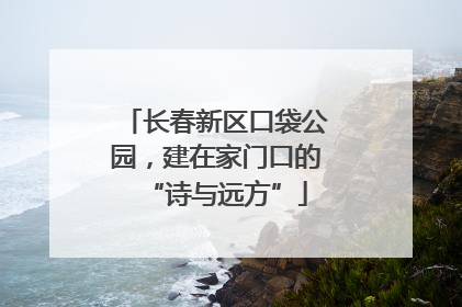 长春新区口袋公园，建在家门口的“诗与远方”