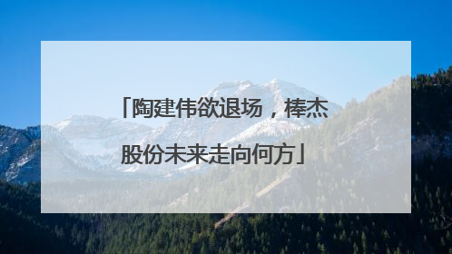 陶建伟欲退场，棒杰股份未来走向何方
