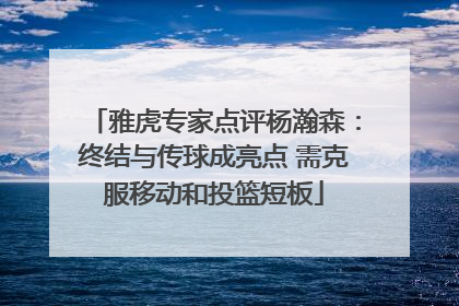 雅虎专家点评杨瀚森：终结与传球成亮点 需克服移动和投篮短板