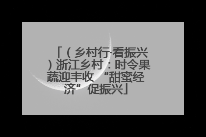 （乡村行·看振兴）浙江乡村：时令果蔬迎丰收 “甜蜜经济”促振兴