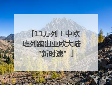 11万列！中欧班列跑出亚欧大陆“新时速”