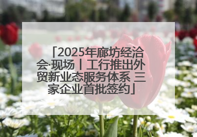2025年廊坊经洽会·现场丨工行推出外贸新业态服务体系 三家企业首批签约