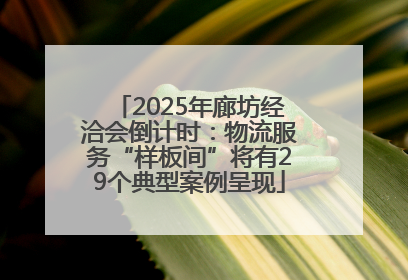 2025年廊坊经洽会倒计时：物流服务“样板间”将有29个典型案例呈现