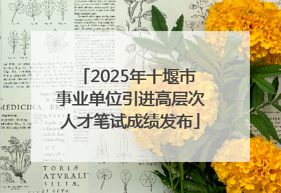 2025年十堰市事业单位引进高层次人才笔试成绩发布