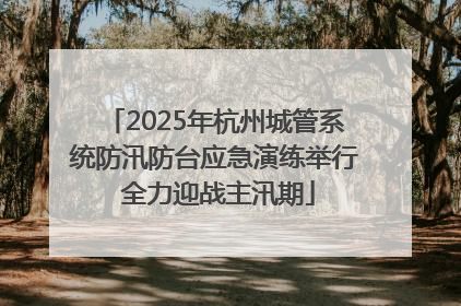 2025年杭州城管系统防汛防台应急演练举行 全力迎战主汛期