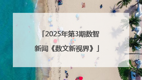 2025年第3期数智新闻《数文新视界》