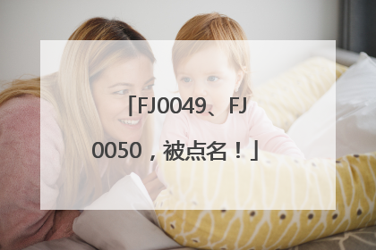 FJ0049、FJ0050，被点名！